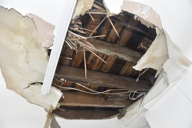 Ms Beveridge said she reported a leak to Sanctuary Housing Association two weeks ago, but was ignored.
