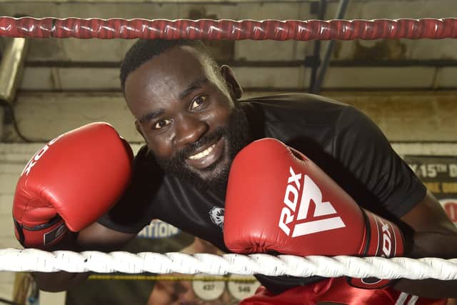 Portsmouth's Ahmed Adam is making his professional boxing debut in Southsea tomorrow, after escaping war-torn Sudan, seeking refuge in the city and making a new life for himself. Pic: Sarah Standing
