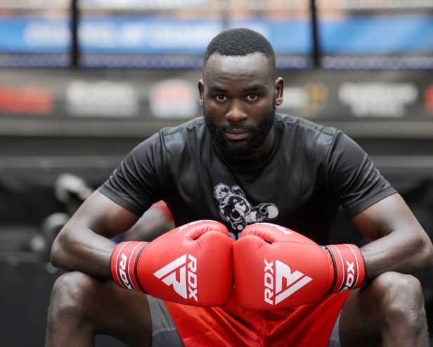 Portsmouth's Ahmed Adam is making his professional boxing debut in Southsea tomorrow, after escaping war-torn Sudan, seeking refuge in the city and making a new life for himself. Pic: Sarah Standing