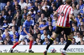 Jacob Farrell during his Pompey debut against Sheffield United at Fratton Park