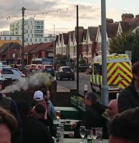 Police arrest man at Shepherds Crook pub in Goldsmith Avenue after Pompey match