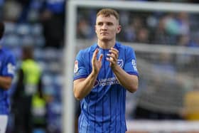New Pompey striker Mark O'Mahony impressed on his debut after arriving from Brighton. Pic: Jason Brown/ProSportsImages