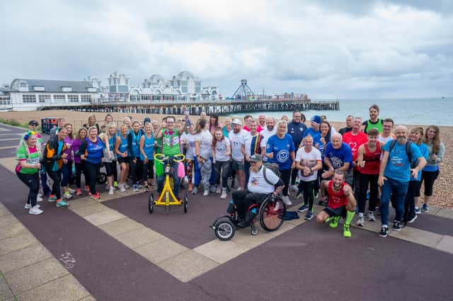 Just some of the people who will be taking part in the Great South Run. Picture: Habibur Rahman