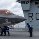An air squadron commander has hailed the first pivotal step of HMS Prince of Wales' deployment to the North Sea. The aircraft carrier left Portsmouth this weekend and is due to sail to Scotland.