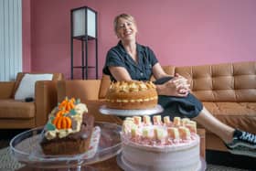 Claire Mitchell has always had a passion for cakes and she has been running Pleasantly Pump Bakes Cakes since 2021. 


Pictured: Claire Mitchell at her home in Drayton, Portsmouth 

Picture: Habibur Rahman