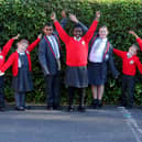 Ark Ayrton Primary Academy in Portsmouth, has received a good Ofsted.Pictured is: (l-r) Arin, Isla, Lazarus, Alexia-Faith, Molly-Mai, Ronnie and Hiab.


Picture: Sarah Standing (011024-6848)