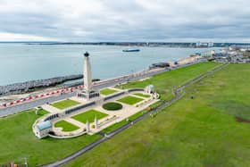 The new temporary footpath being created across Southsea Common. Picture: Marcin Jedrysiak