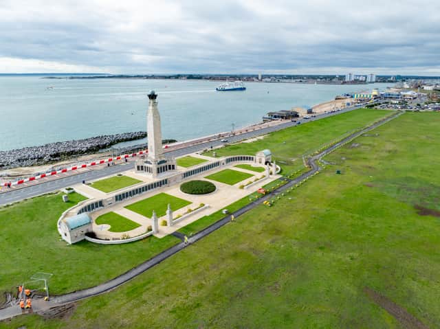 The new temporary footpath being created across Southsea Common. Picture: Marcin Jedrysiak