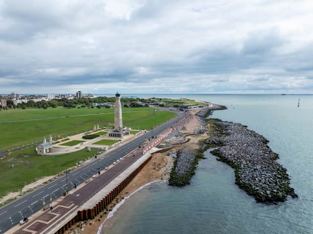 The new temporary footpath being created across Southsea Common. Picture: Marcin Jedrysiak