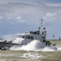 HMS Exploit and HMS Blazer, two Portsmouth ships, have been seen "causing havoc" in the North Sea and disrupting European ships.