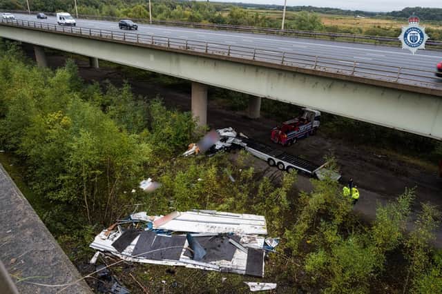 The site of the lorry recovery.