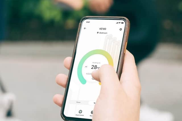 Control the temperature in each room remotely through an app