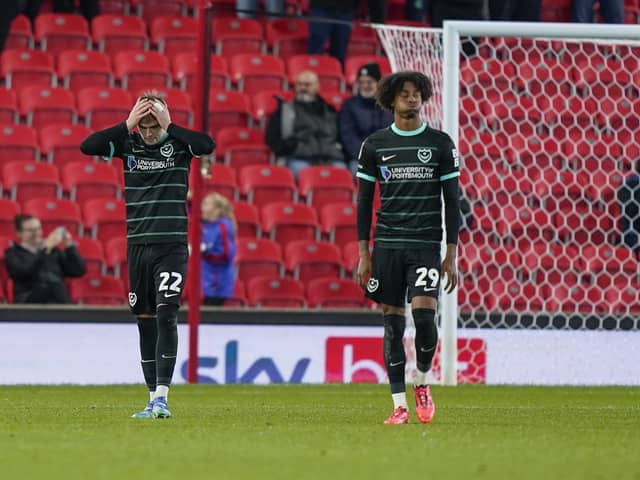Pompey's team at Stoke City lacked Championship experience. Pic:Jason Brown/ProSportsImages
