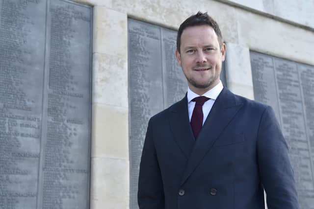 Stephen Morgan, Labour MP for Portsmouth South, at the Portsmouth Naval Memorial rededication ceremony.