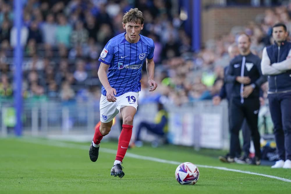 Pompey defender Jacob Farrell suffered a recurrence of a knee injury after a slip at the club's training ground. Pic: Jason Brown/ProSportsImages