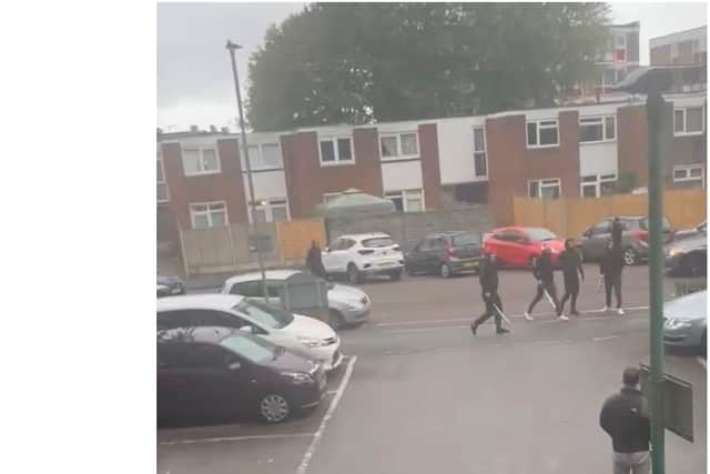 Men seen brandishing weapons in Somers Road, Somerstown on October 6