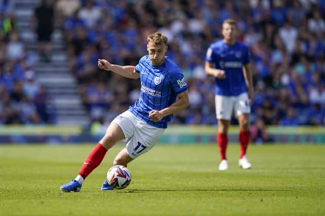 Owen Moxon hasn't featured in a Pompey squad since conceding a penalty at Middlesbrough in August. Picture: Jason Brown/ProSportsImages