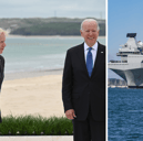 Former prime minister Boris Johnson has claimed that Joe Biden declined to board Royal Navy aircraft carrier HMS Prince of Wales because there were "too many steps". 