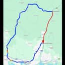 The diversion route as a result of the A3 closures