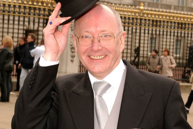 Trevor Sorbie was awarded with the MBE by Queen Elizabeth II at Buckingham Palace  (Photo by Avalon/Getty Images)