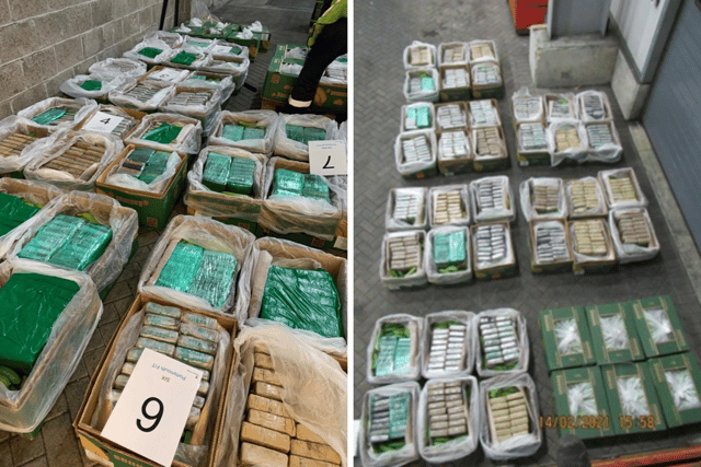 It is thought to be the largest seizure of its type in the UK. A total of 2.3 tonnes of cocaine were discovered.
