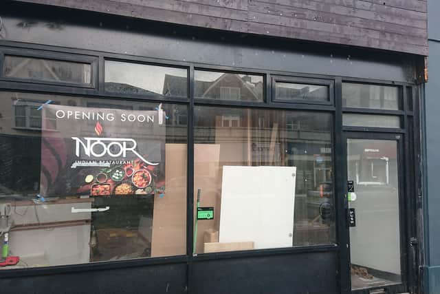 Signage has made an appearance at an empty former Indian restaurant to confirm that a new food venue will be opening soon.