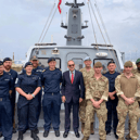 HMS Cutlass alongside Moroccan naval forces during an exercise off the coast of Tangier.
