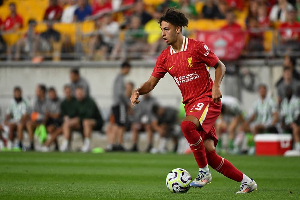 Liverpool’s Kaide Gordon took the number of Pompey loan players to six on deadline day. Picture: Justin Berl/Getty Images