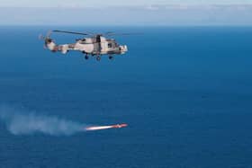 A Sea Venom missile was successfully fired from a Royal Navy wildcat helicopter for the first time. It is hoped the weapon can be used alongside UK Carrier Strike Groups to protect HMS Queen Elizabeth and HMS Prince of Wales.