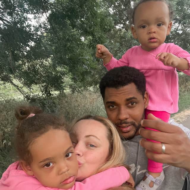 Camilla Do Rosario, 30, Timas Do Rosario, 30 and their two girls - Bella, 4, and Rosie, 2.