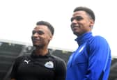 Newcastle United's Jacob Murphy with Pompey twin brother Josh Murphy, then playing for Cardiff City, in 2018. Pic: Getty