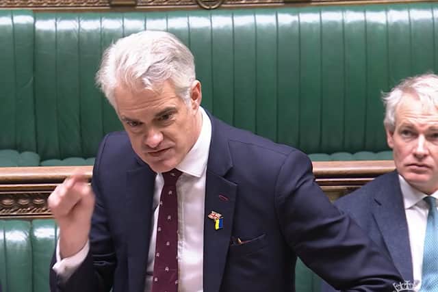 Shadow defence secretary James Cartlidge challenged Labour on when the government will increase defence spending to 2.5 per cent of GDP.