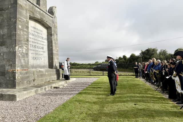 The annual Trafalgar Day service will be taking place at the Nelson Monument along Portsdown Hill on Monday. Pictured is last year's service.