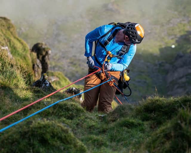 Volunteers from The British Mountaineering Council during a two-day-clean up from Yr Wyddfa Mountain.