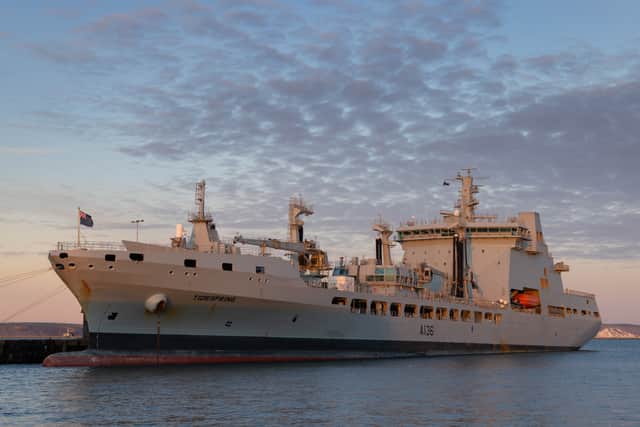 RFA Tidespring has carried out replenishment at sea tasks with HMS Prince of Wales and HMS Iron Duke during Exercise Strike Warrior, with the Royal Navy issuing a statement following criticism from The Daily Telegraph for using foreign ships to refuel their ships.