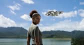 The DJI Neo uses AI to lock on to a person and follow them around