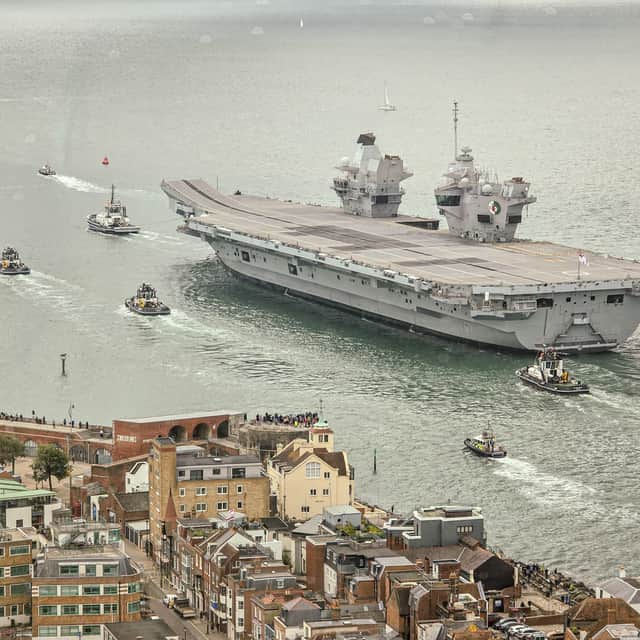 HMS Queen Elizabeth will depart Portsmouth o Monday, October 21.