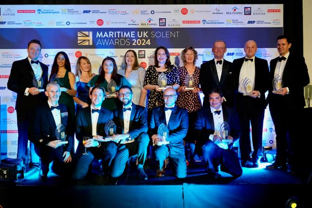 The winners  at the Maritime UK Solent’s annual awards ceremony 2024

