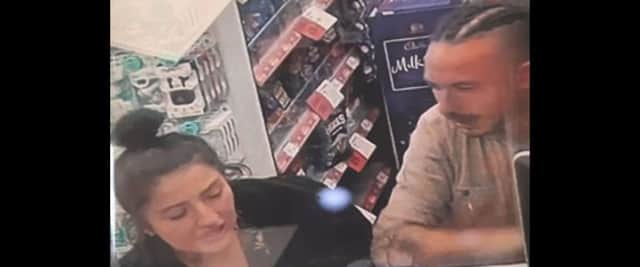 Police have released a CCTV image of people they would like to speak after £60 worth of flowers were stolen.