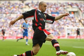 Cardiff City interim boss Omer Riza nearly became Pompey's first £1m player 25 years ago - here's Riza in his playing days for Shrewsbury in 2009. Pic: Getty
