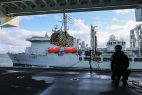 A major Royal Fleet Auxiliary shipbuilding project is set to go ahead as planned despite concerns regarding the force and one of the shipbuilders constructing the vessels. The aim is to bolster HMS Queen Elizabeth and HMS Prince of Wales, the Queen Elizabeth-class carriers. Pictured: Stores are passed between RFA Fort Victoria and HMS Queen Elizabeth.