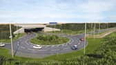 CGI image of planned underpass at junction 10 of the M27