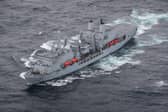 A Royal Fleet Auxiliary (RFA) shipbuilding project has gone past the design stage, with the ships ready to bolster the Royal Navy and their aircraft carriers - HMS Prince of Wales and HMS Queen Elizabeth. Pictured: RFA Fort Victoria.