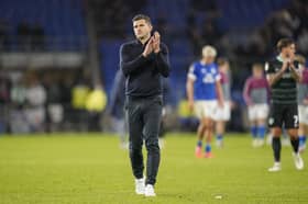 Pompey boss John Mousinho carried out a 40-minute inquest after the weak Cardiff City loss last night. Pic: Jason Brown/ProSportsImages