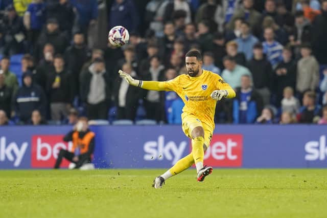 Jordan Archer was Pompey's man of the match following his surprise introduction off the bench at Cardiff. Picture: Jason Brown/ProSportsImages