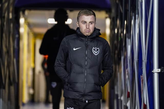 Former Pompey midfielder Joe Morrell is continuing his rehabilitation after almost a year out. Picture: Jason Brown/ProSportsImages