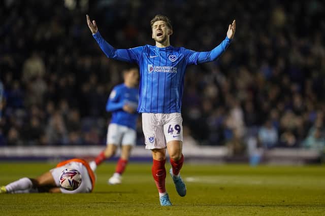 Agony for Pompey as they slipped to a 2-1 Fratton Park defeat to Sheffield Wednesday. Picture: Jason Brown/ProSportsImages
