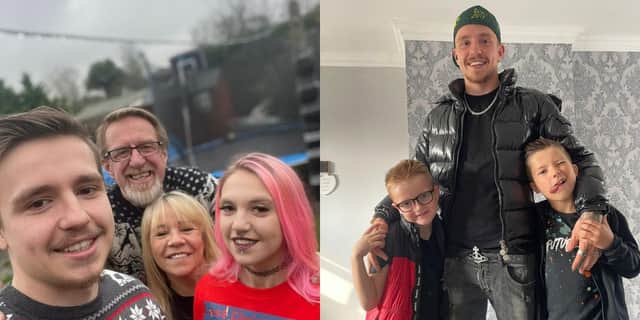 Georgia (far right of the picture on the left) described her brother inspirational and someone that she and her siblings looked up to.