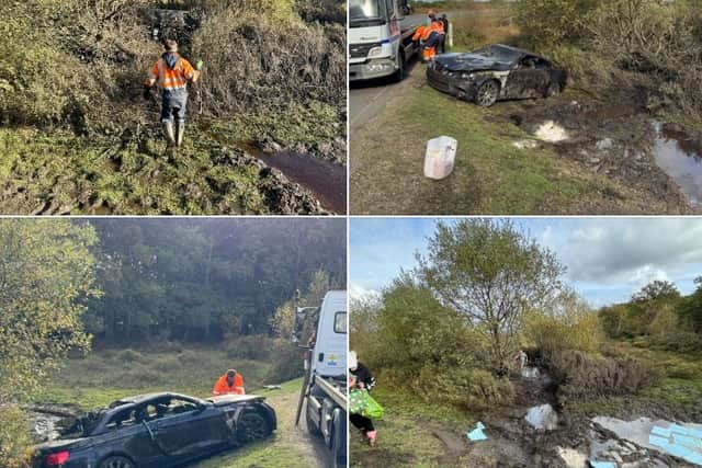 BMW crash scene 