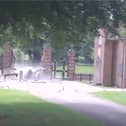 Drink driver Matthew Wootten crashes into the gates of the Prime Minister’s country house.